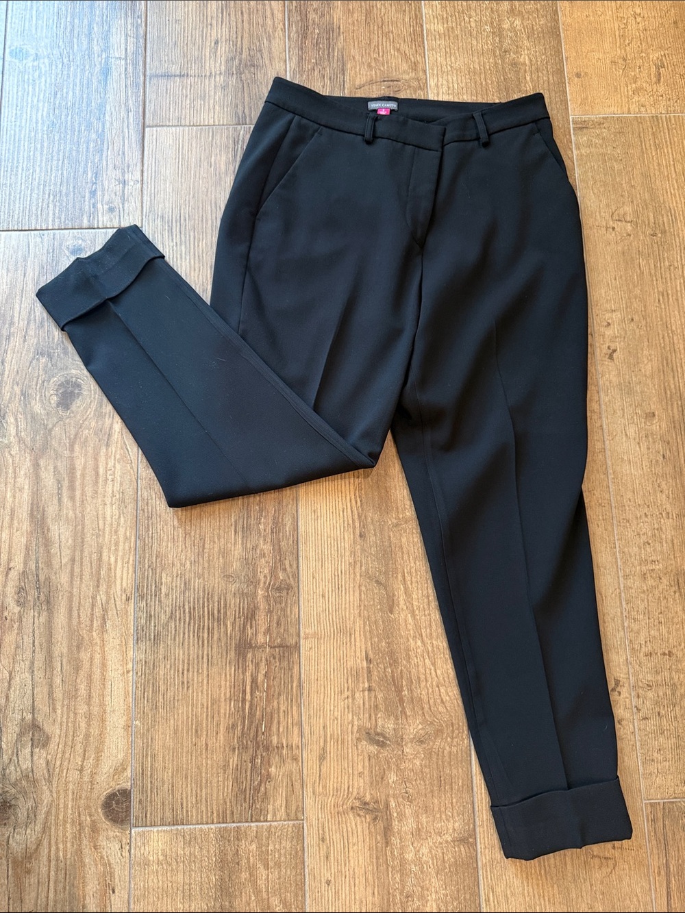 Vince Camuto Black Cropped Tapered Women's Dress Pants